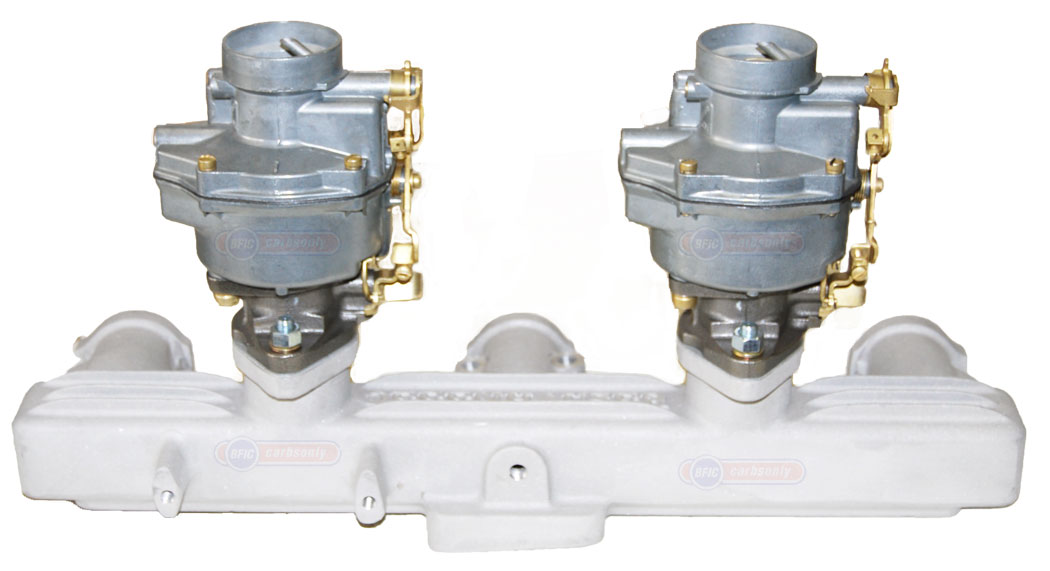 Dual Rochester Carburetor with Offenhouser manifold Click to enlarge